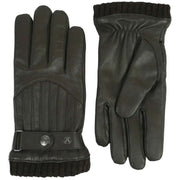 Dents Sherborne Knitted Cuff Touchscreen Leather Gloves - Brown