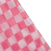 Dents Small Checkerboard Check Lightweight Scarf - Pink
