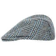 Dents Stanwick Tweed Flat Cap - Blue