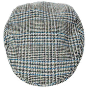 Dents Stanwick Tweed Flat Cap - Blue
