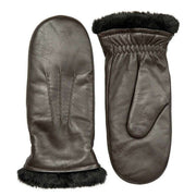 Dents Teresa Three-Point Leather Mittens - Mocca Brown