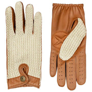 Dents The Suited Racer Hatcher Leather Driving Gloves - Cognac Tan