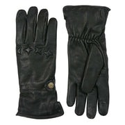 Dents The Suited Racer Wanderer Touchscreen Water Resistant Leather Gauntlet Gloves - Black