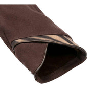 Dents Zebra Print Touchscreen Velour-Lined Gloves - Mocca Brown