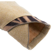 Dents Zebra Print Touchscreen Velour-Lined Gloves - Sand Beige