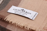 Locharron of Scotland Alba Saskatchewan Weathered Fine Merino Scarf - Beige/Grey