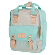 Doughnut Macaroon Mini Backpack - Stripe Stone Brown/Aquamarine Blue