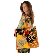 powder-exotic-leaves-luxe-velvet-quilted-tote---beigeredgreen-35503607