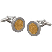 david-van-hagen-hammered-metal-cufflinks---silvergold-34497140