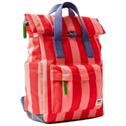 roka-canfield-b-small-recycled-canvas-backpack---circus-print-redpink-35903098