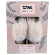 totes-toasties-sparkle-textured-faux-fur-mule-slippers---cream-34475891