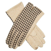 dents-touchscreen-dogtooth-design-gloves---natural-34478058