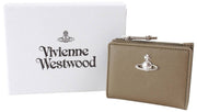 Vivienne Westwood Saffiano Slim Flap Card Holder Purse - Khaki