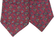 Knightsbridge Neckwear Small Paisley Silk Cravat - Wine