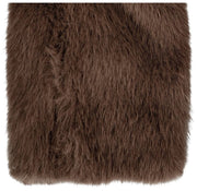 Dents Fingerless Faux Fur Mittens - Mocca Brown