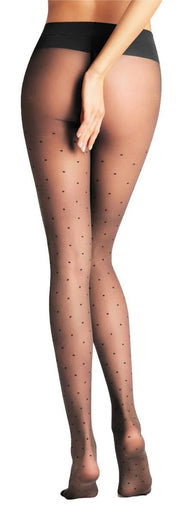 Falke Dot Vitalize 20 Denier Tights - Black