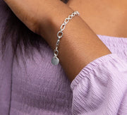 Beginnings Long Link Chain Tag Bracelet - Silver