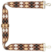 Elie Beaumont Bag Strap - Chocolate Argyll Brown