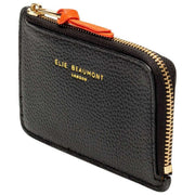 Elie Beaumont Coin Cardholder - Black/Orange