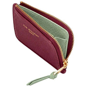 Elie Beaumont Coin Cardholder - Wine Red/Mint Green