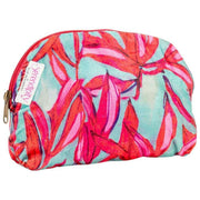 Elie Beaumont Serendipity Velvet Cosmetic Pouch - Coral Lily Pink