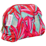 Elie Beaumont Serendipity Velvet Cosmetic Pouch - Coral Lily Pink