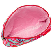 Elie Beaumont Serendipity Velvet Cosmetic Pouch - Coral Lily Pink