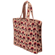 Elie Beaumont Serendipity Velvet Tote Bag - Coffee Geo Tulip Brown