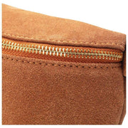 Elie Beaumont Suede Large Sling Bag - Tan