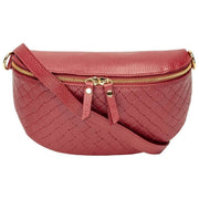 Elie Beaumont Woven Sling Bag - Oxblood Red