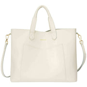 Every Other Front Pocket Soft Tote Bag - Off-White