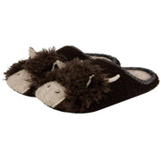 totes-toasties-novelty-applique-mule-slippers---brown-34474075