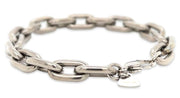 Ti2 Titanium Anchor Braclet - Natural Polished Silver
