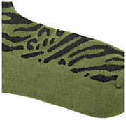 Roka Wembley Ankle Socks - Mixed Animal Artichoke Green