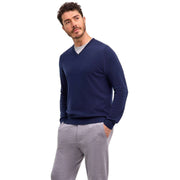 falke-pure-cashmere-v-neck-sweater---space-blue-35072841