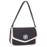 david-jones-faux-shearling-flap-shoulder-bag---black-34510950