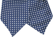 Knightsbridge Neckwear Polka Dot Silk Cravat - Blue/White
