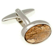 david-van-hagen-jasper-oval-cufflinks---beigesilver-34497208