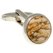 david-van-hagen-jasper-round-cufflinks---beigesilver-34497210