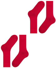 Falke Happy 2 Pack Socks - Scarlet Red