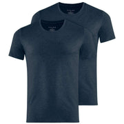 Falke Daily Comfort Crew Neck 2 Pack T-Shirt - Midnight Navy