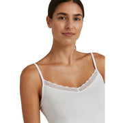 Falke Daily Lace Spaghetti Strap Top - White