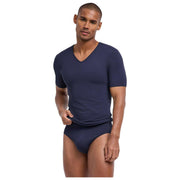 Falke Daily Seamless V-Neck T-Shirt - Midnight Navy