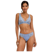Falke Delicate Touch Triangle Bralette - Blue Steel