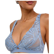 Falke Delicate Touch Triangle Bralette - Blue Steel