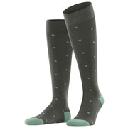 Falke Dot Knee High Socks - Military Green