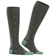 Falke Dot Knee High Socks - Military Green