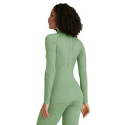 Falke Long Sleeve Zip Wool Tech Shirt - Quiet Green