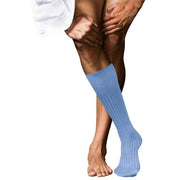 Falke No 13 Finest Piuma Cotton Knee High Socks - Arctic Blue