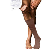Falke No 13 Finest Piuma Cotton Knee High Socks - Brandy Brown